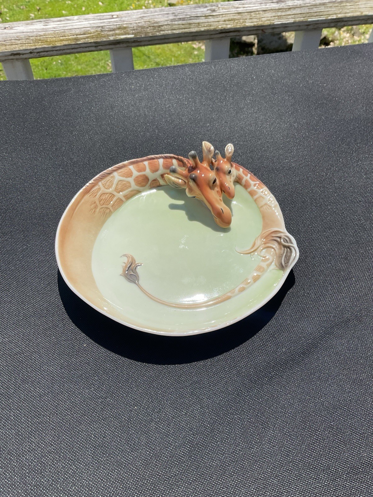 Vintage FRANZ Porcelain Giraffe Mother & Baby Plate FZ00540 W/ Box 2006 Vintage FRANZ Porcelain Giraffe Mother & Baby Plate FZ00540 W/ Box 2006