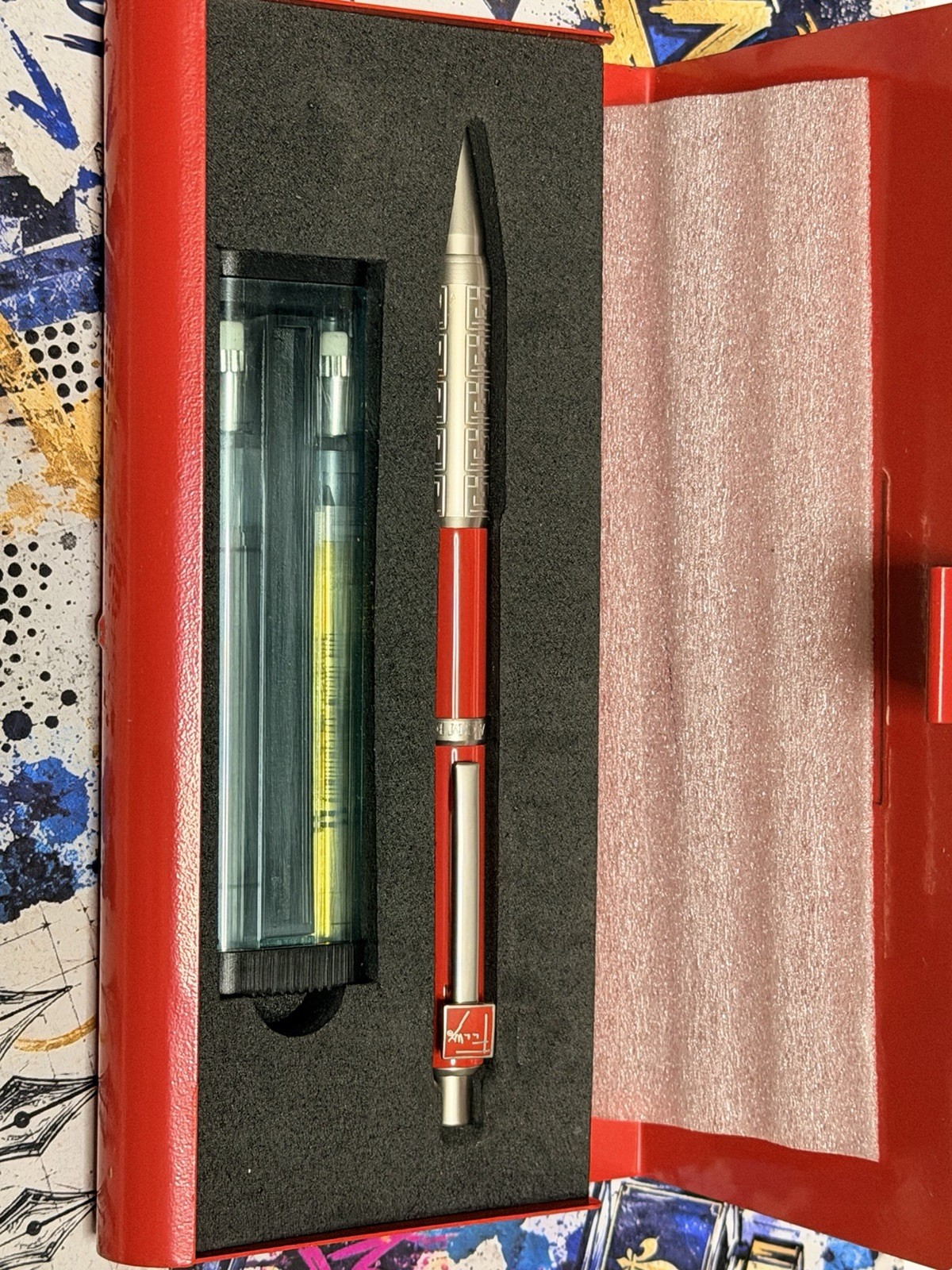 Vintage Frank Lloyd Wright ACME Studio Ballpoint Pen/Pencil Set w/Replacements