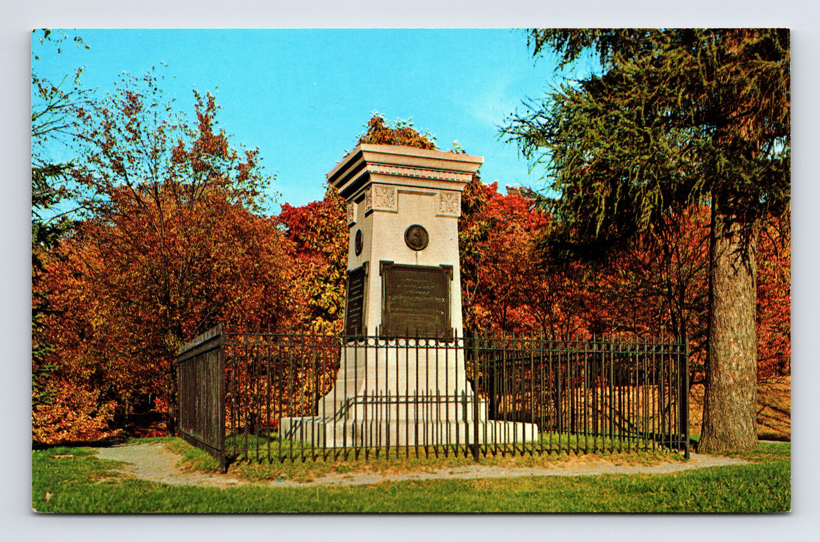 Grave of Maj Gen Braddock Postcard Ligonier Pennsylvania PA