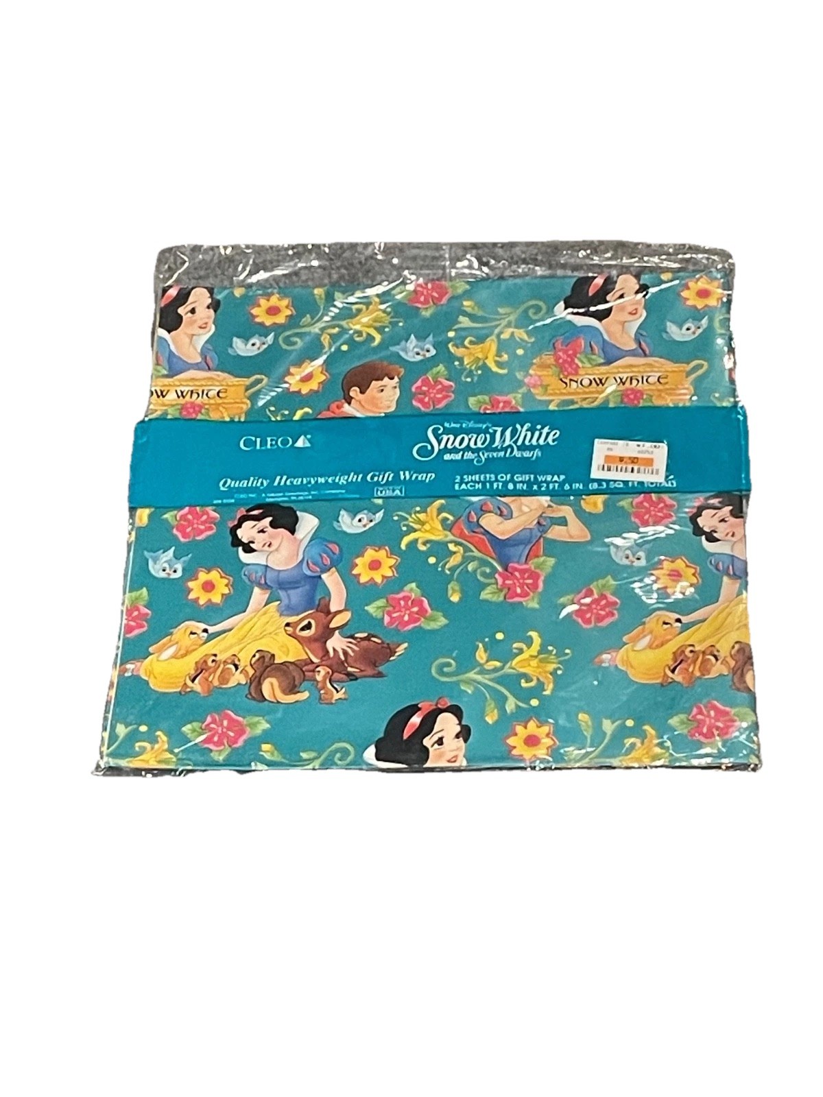 Vintage Snow White And Friends Gift Wrap 2 Sheets Teal 20 Vintage Snow White And Friends Gift Wrap 2 Sheets Teal 20