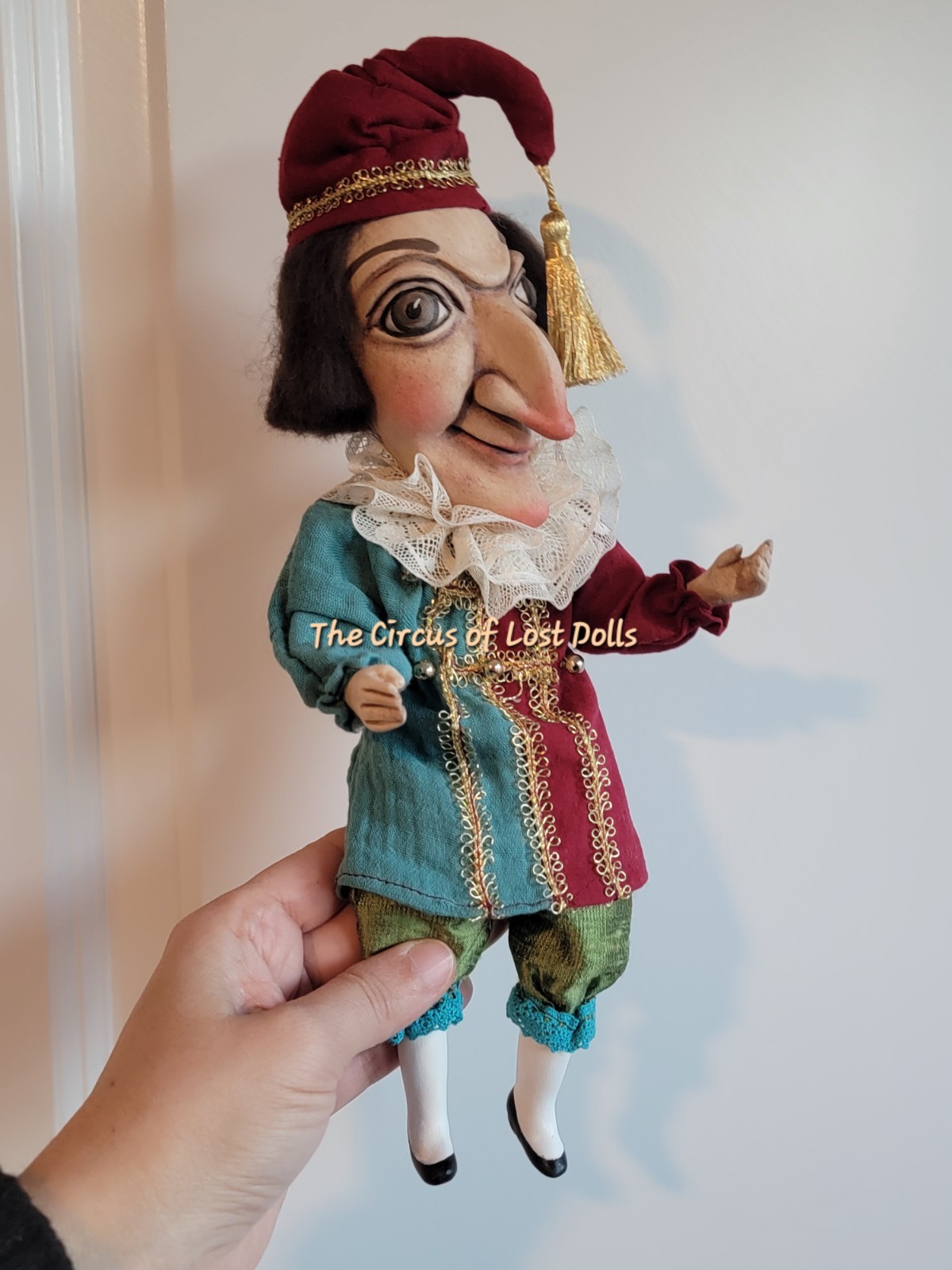 Art Doll Punch and Judy  Artisan Made Ooak Antique Look Victorian Ooak