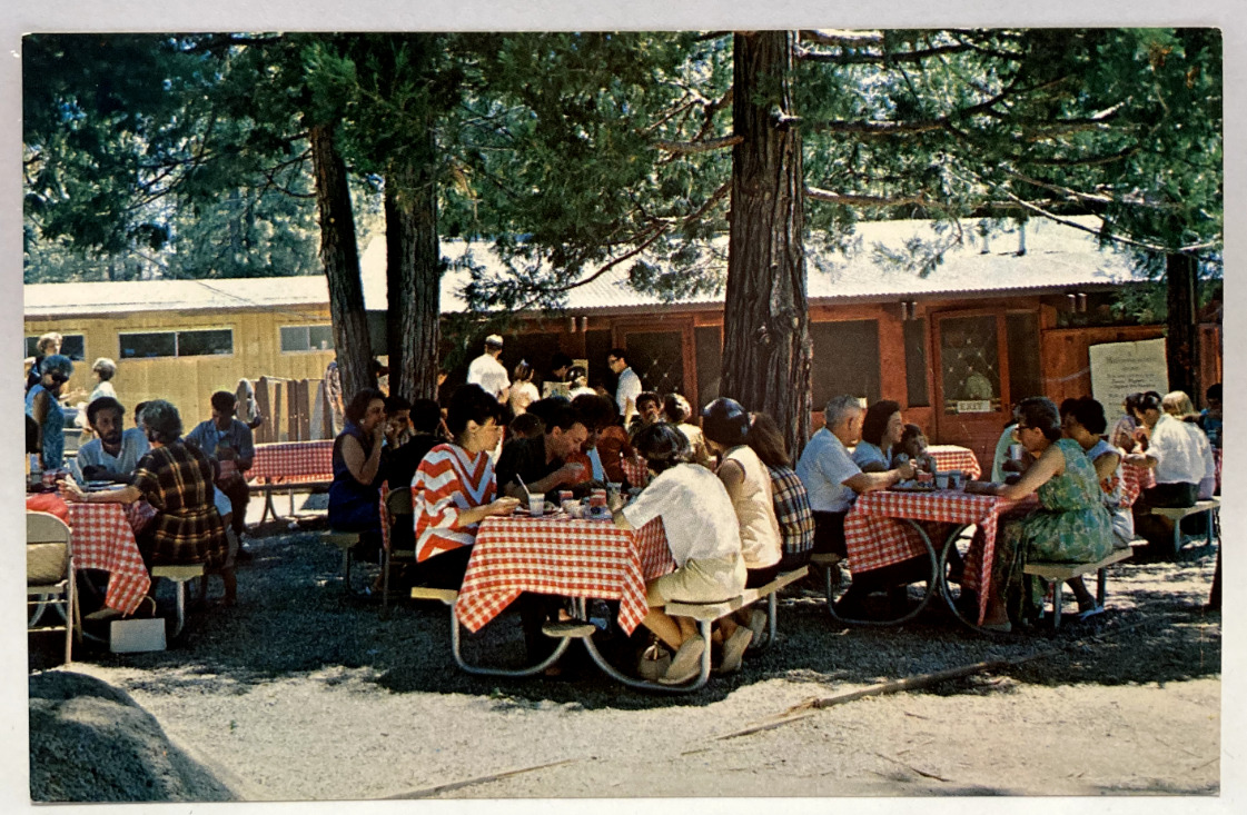 Salad Lunch Bar at Isomata, Idyllwild California CA Vintage Postcard