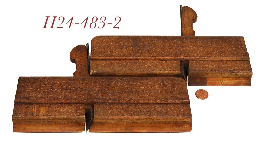 wood wooden SIDE RABBET MOLDING PLANE PAIR MOON carpenter woodworking tools