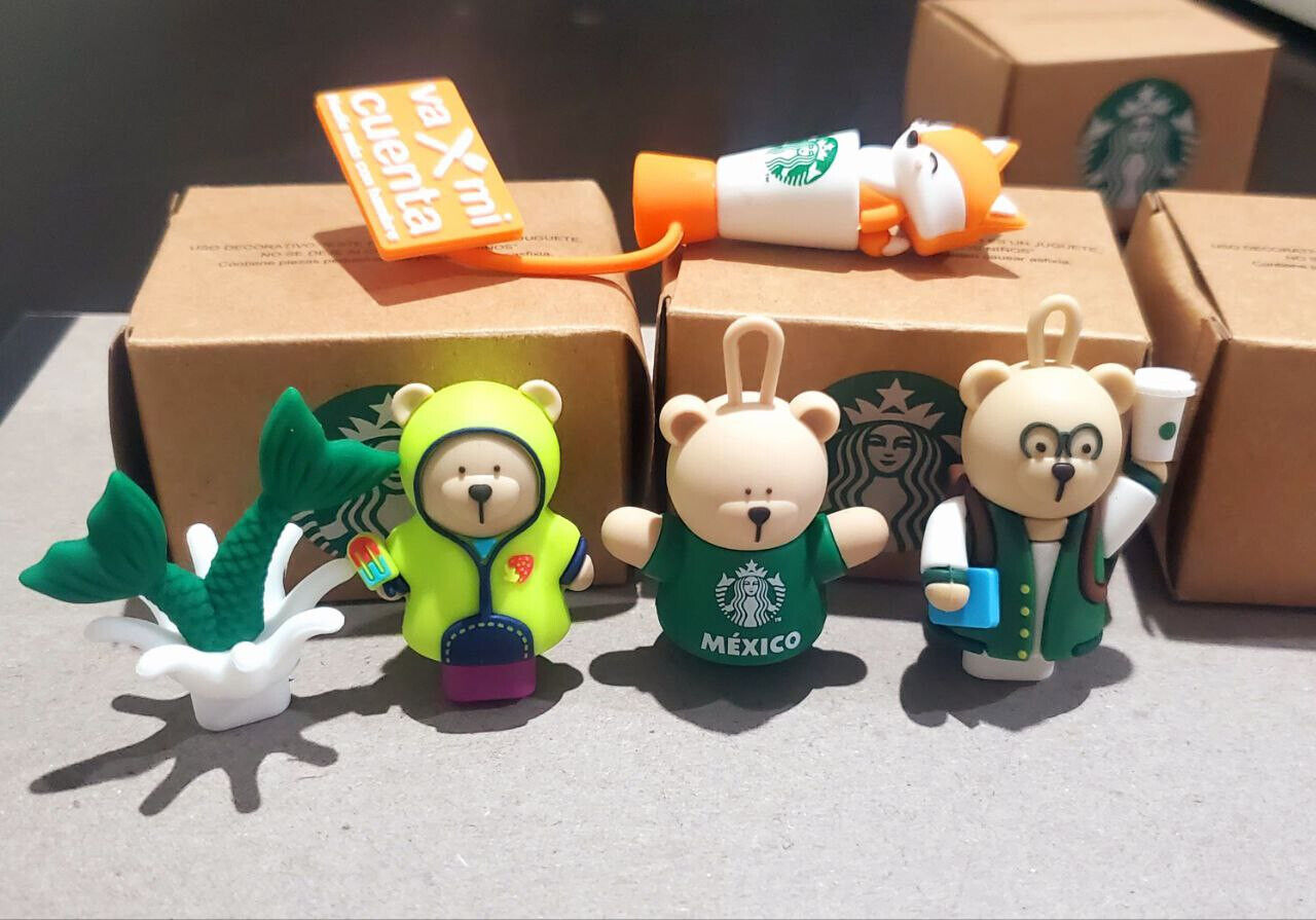 Starbucks  2022 -  2023 Mexico Bearista Stopper Collection 5 Pieces
