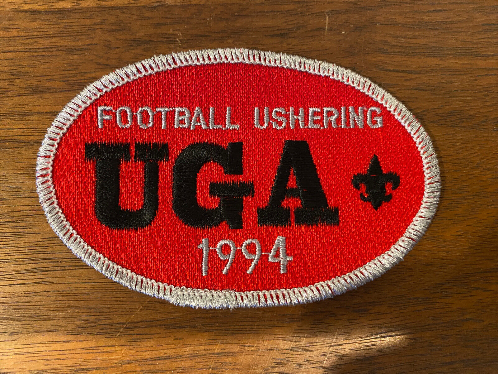 Georgia Bulldogs Football Usher Patch 1994 BSA UGA Ushering Sanford Dawgs