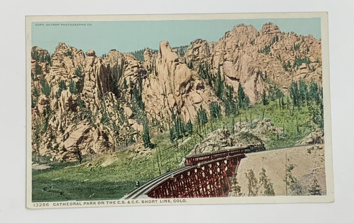 Cathedral Park on the CS & CC Short Line Colorado Postcard Unposted