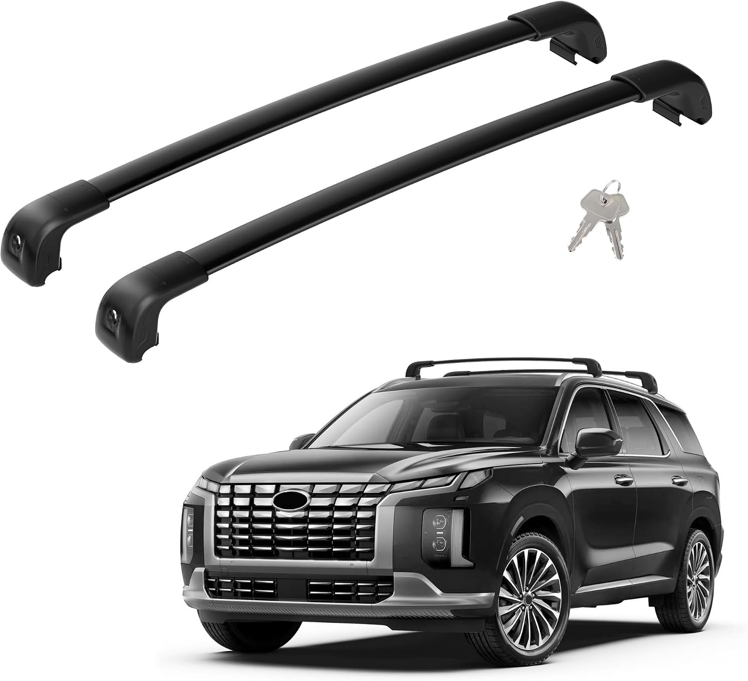 300LBS Lockable Roof Rack Cross Bars Compatible with 2019-2025 Hyundai Palisade 300LBS Lockable Roof Rack Cross Bars Compatible with 2019-2025 Hyundai Palisade