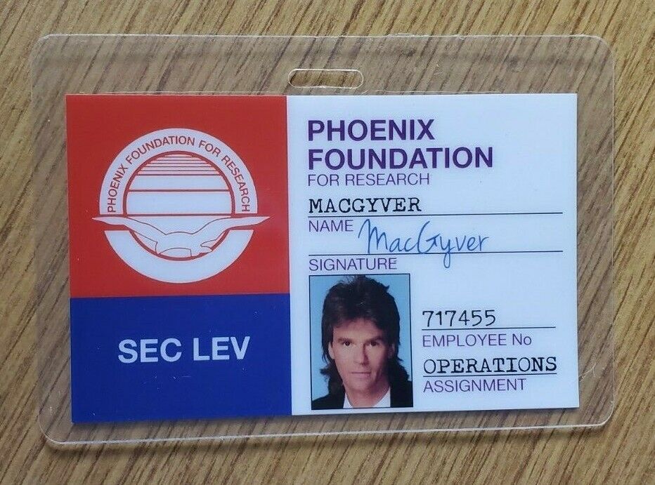 MacGyver TV Show ID Badge-Phoenix Foundation MacGyver Operation Cosplay