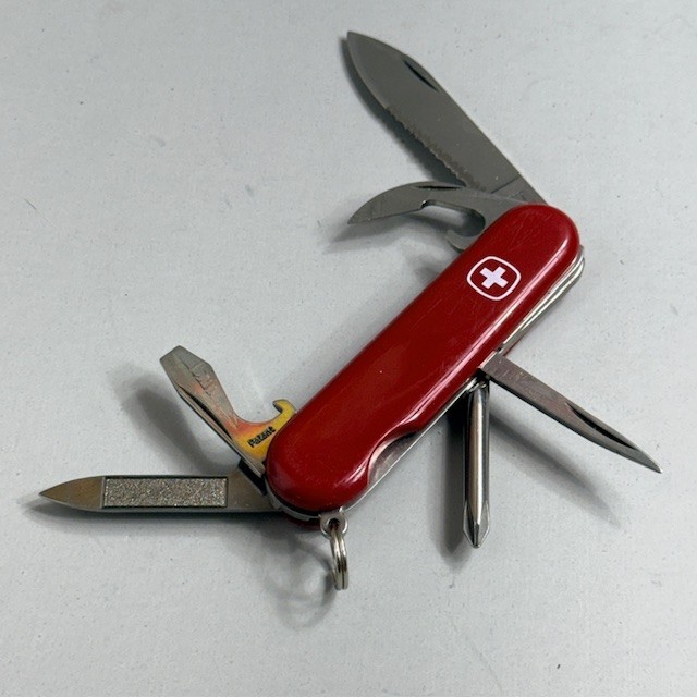 Vintage Swiss Pocket Knife Victorinox Red Wenger Switzerland Delmont Tools Blade Vintage Swiss Pocket Knife Victorinox Red Wenger Switzerland Delmont Tools Blade