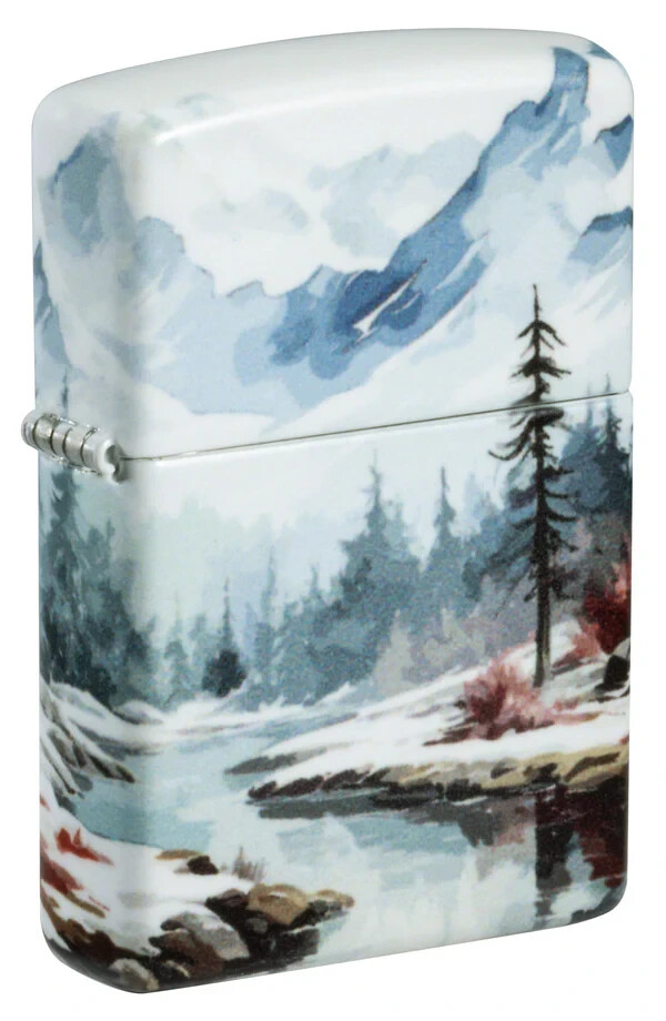 Zippo Frozen Valley Design Matte 540 Color 46702 Zippo Frozen Valley Design Matte 540 Color 46702