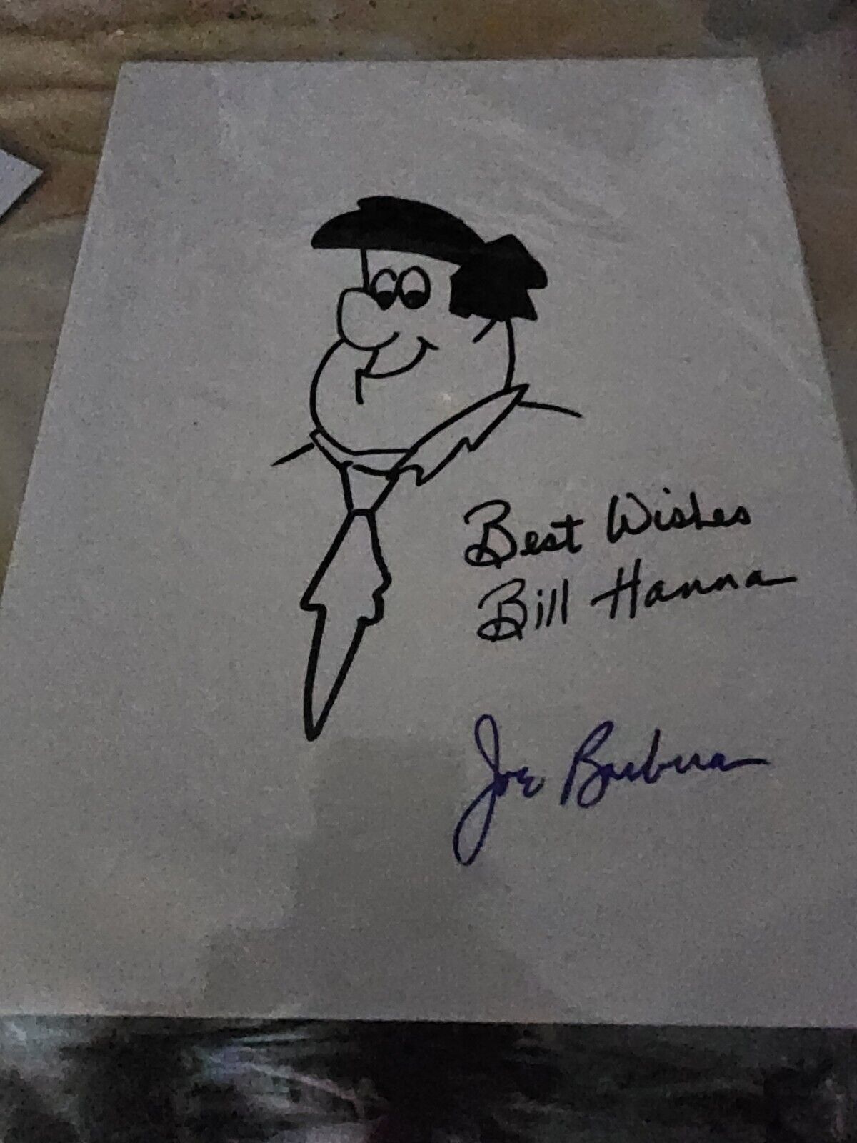Rare Hanna And Barbera Autographed Sketched Canvas With Certification