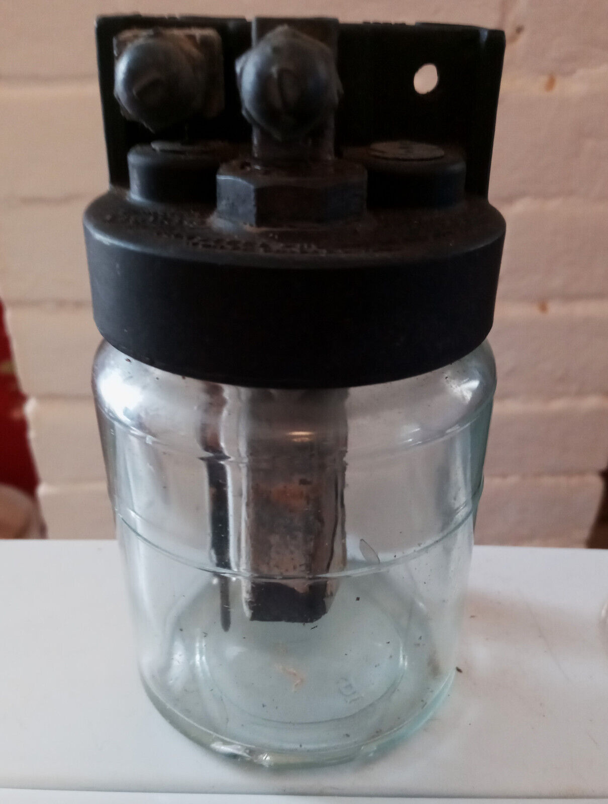 Antique Vintage Fansteel Balkite Rectifier. Wet Cell Jar Battery. Complete.