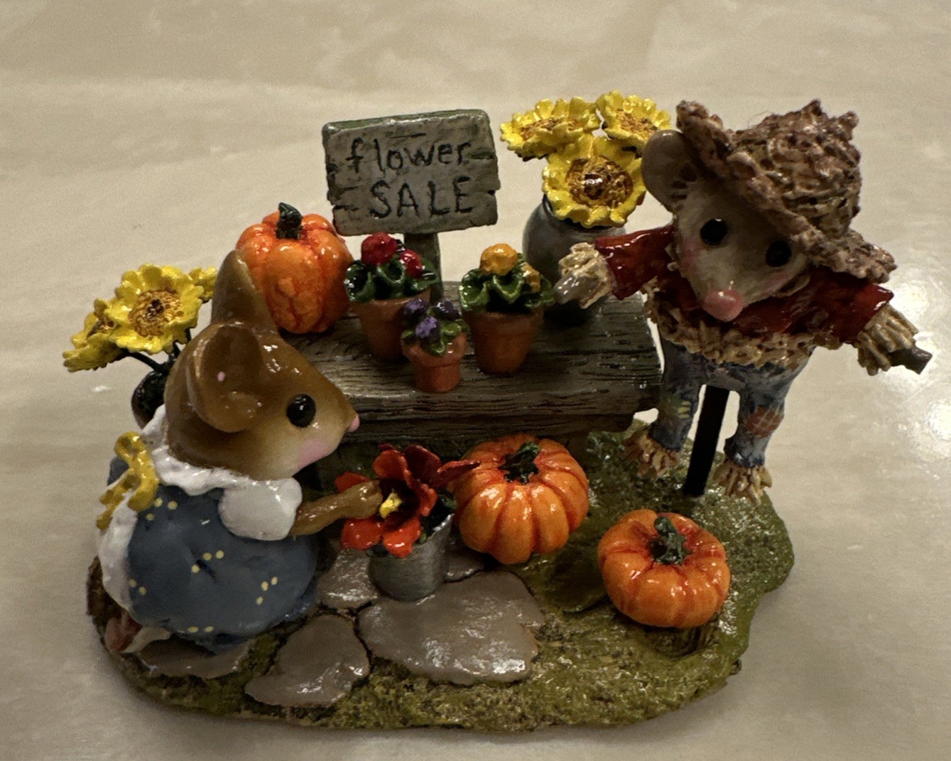 Wee Forest Folk Fall Garden Center M 295b Limited Edition, stamped and signed.