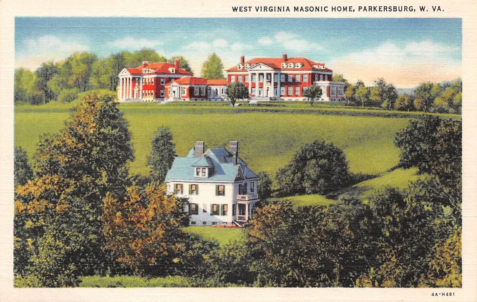 West Virginia Masonic Home Parkersburg Postcard 8277