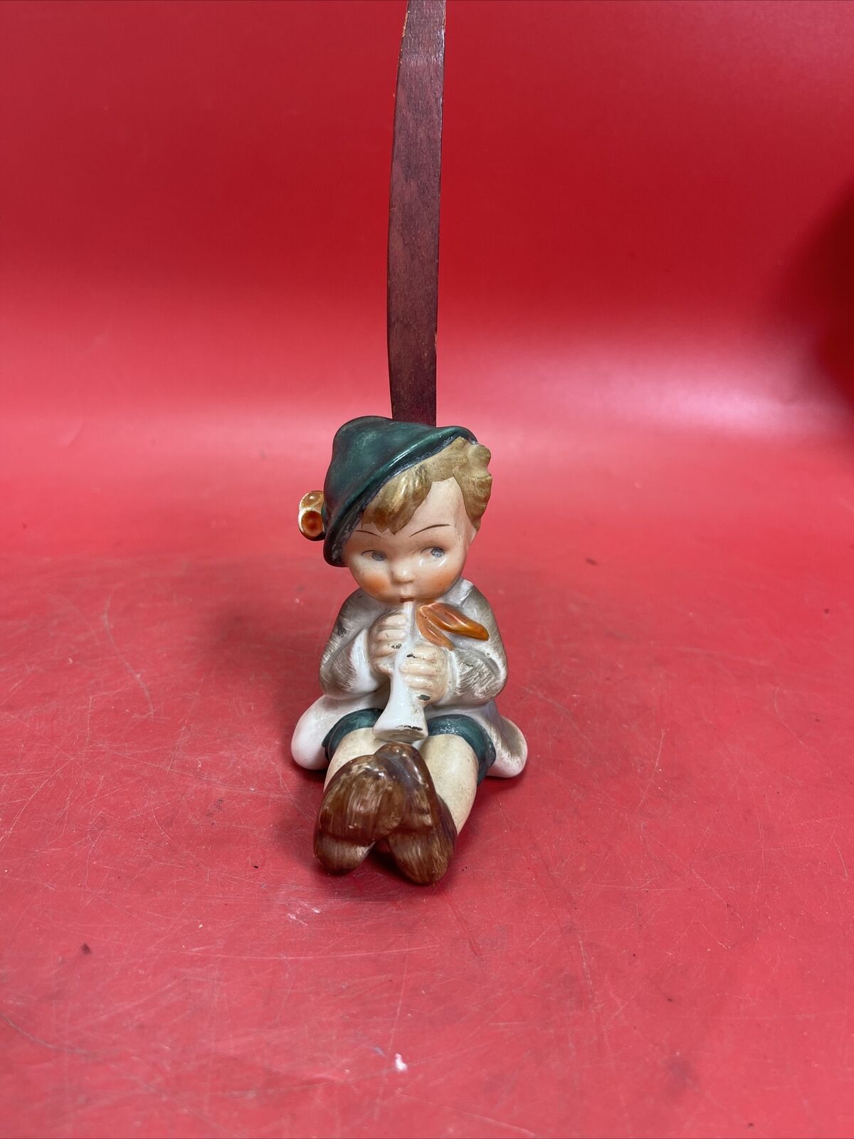 TMK 1 Goebel K.F. 25 Boy with Horn Incised Wide Double Crown Figurine ULTRA RARE