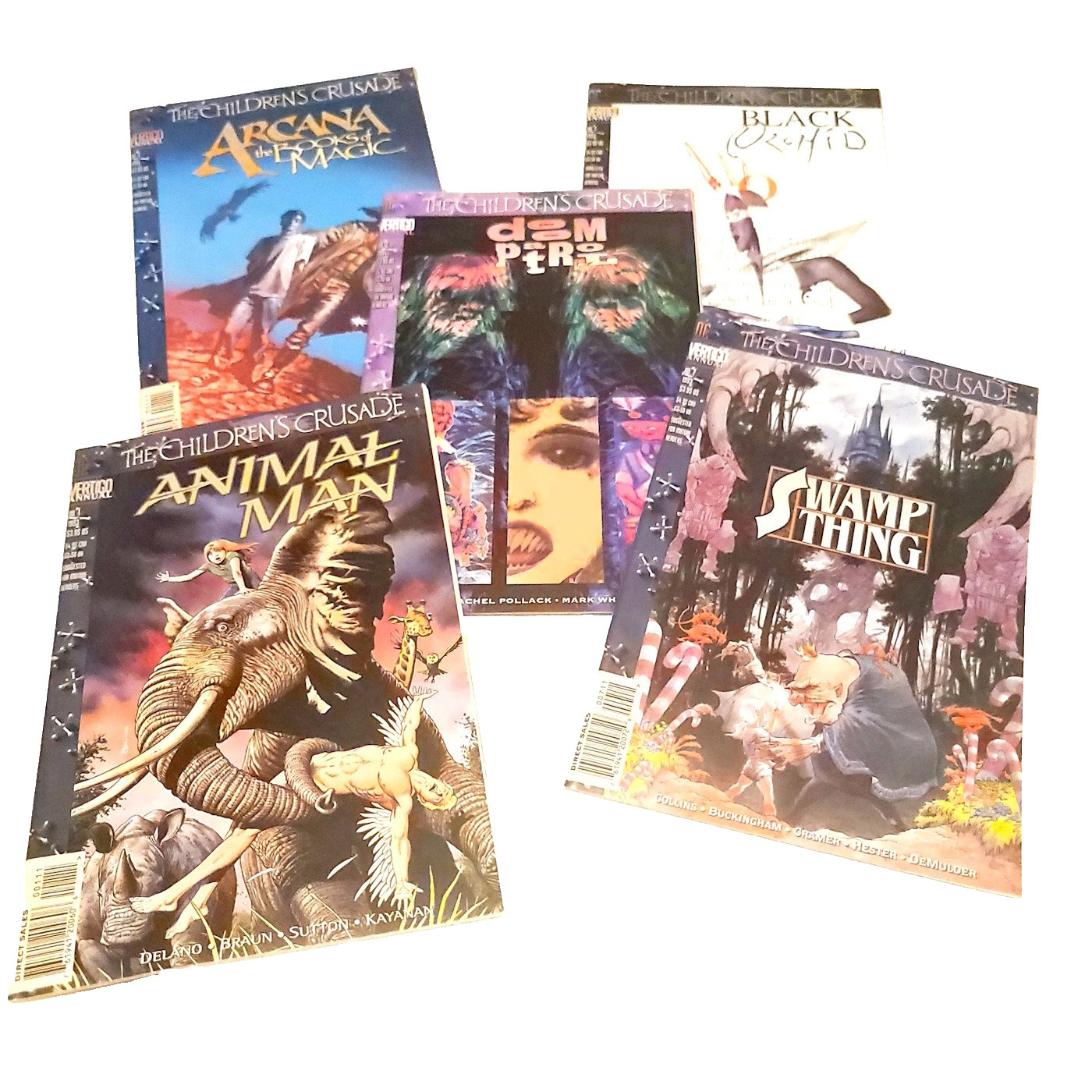 Children's Crusade 5x Annuals Lot (DC/Vertigo 1993) Swamp Thing, Doom Patrol...