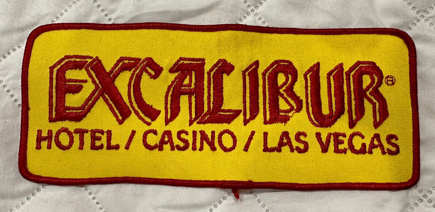 EXCALIBUR Hotel Casino Las Vegas Iron On Patch Large 8 by 3 1/4 Inches