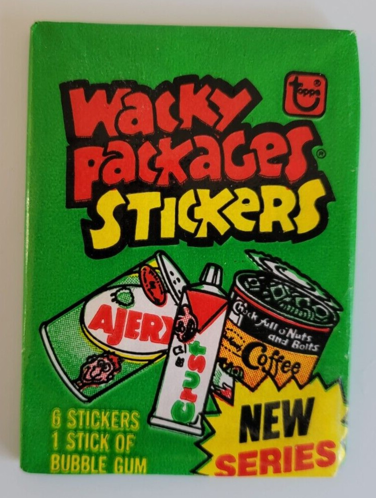 1980 VINTAGE WACKY PACKAGES SERIES 4 UNOPENED GREEN PACK IN EXCELLENT CONDITION