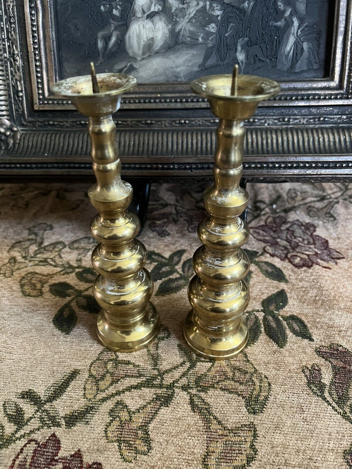 candle holder brass antique