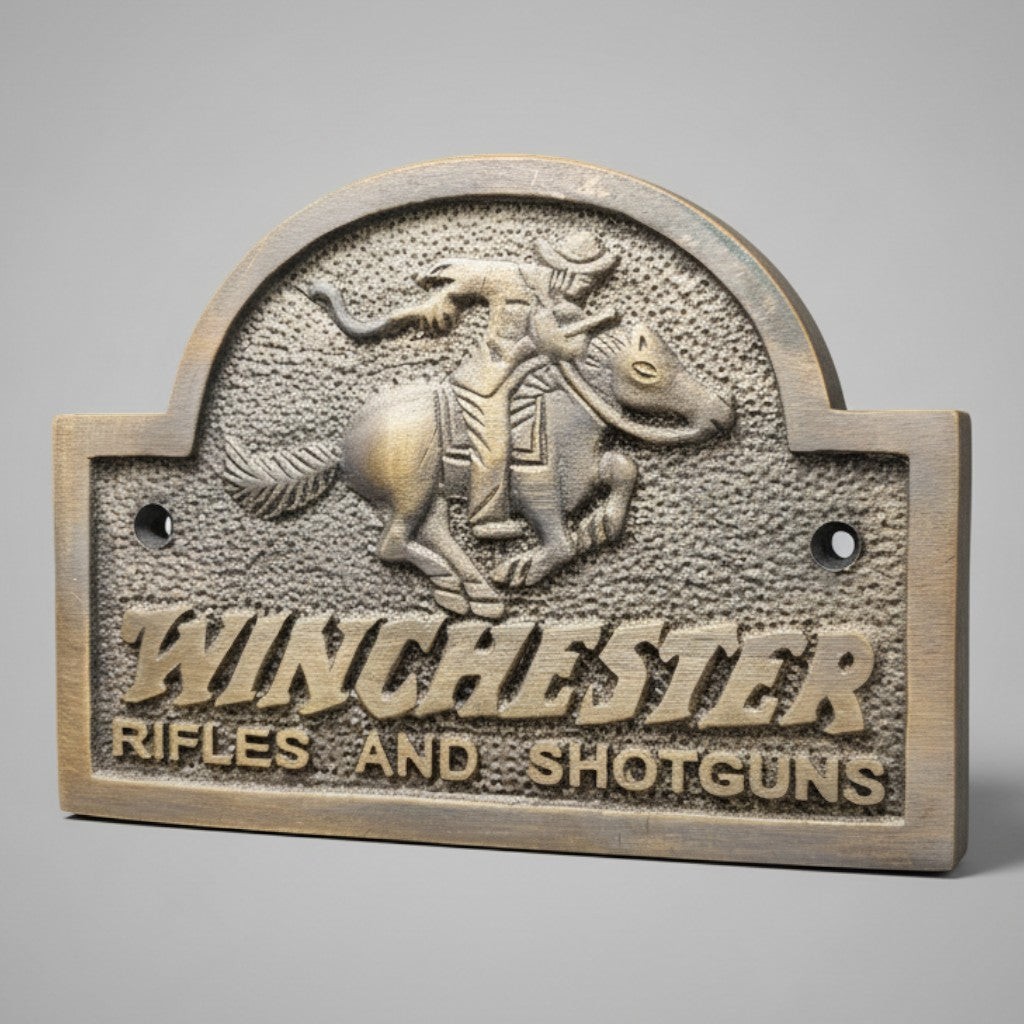Winchester 1866 Rifles & Shotguns Solid Brass Plaque Winchester 1866 Rifles & Shotguns Solid Brass Plaque