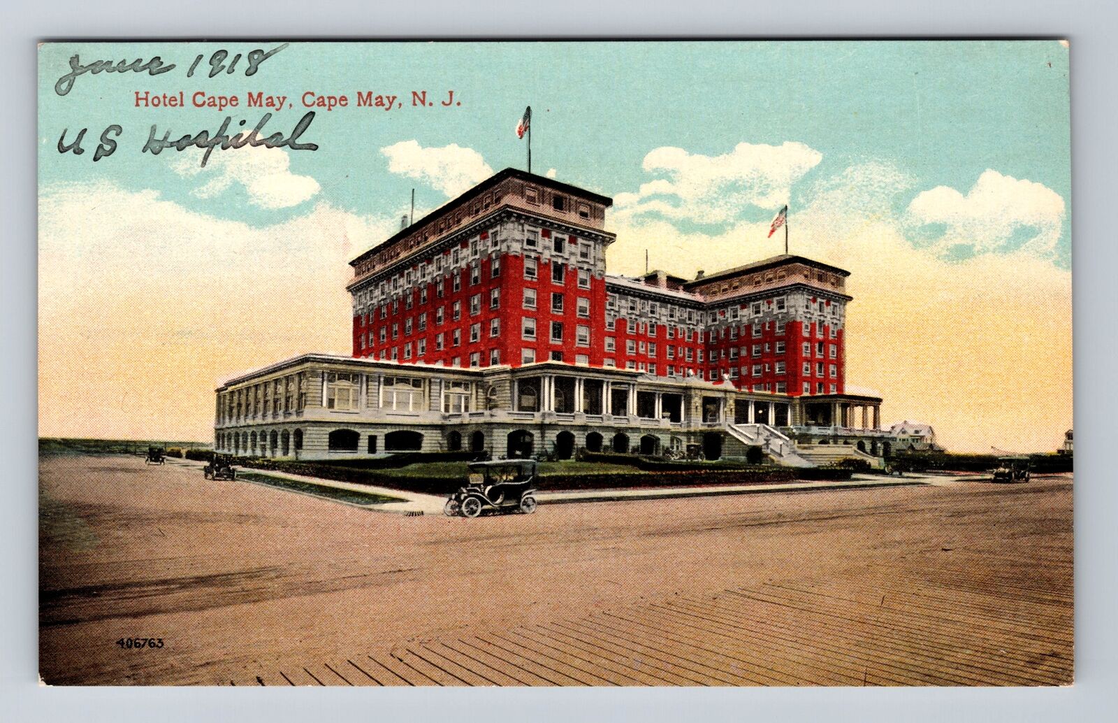 Cape May NJ-New Jersey, Hotel Cape May Advertising, Antique, Vintage Postcard