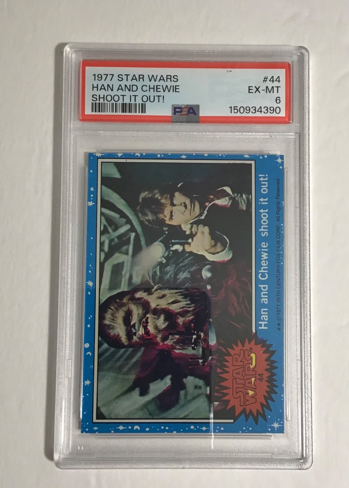 1977 Topps Star Wars #44 Han and Chewie shoot it out PSA 6