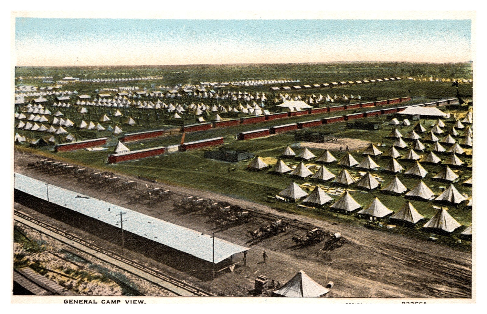 General Camp View Series No. 24 Postcard Military Camp - Aerial View #397 General Camp View Series No. 24 Postcard Military Camp - Aerial View #397