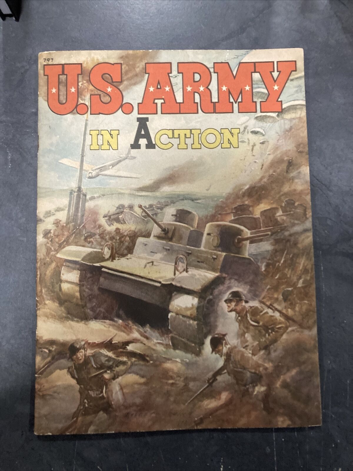 Vintage US Army In Action 1942 Whitman #797 WW2 Tanks Planes War