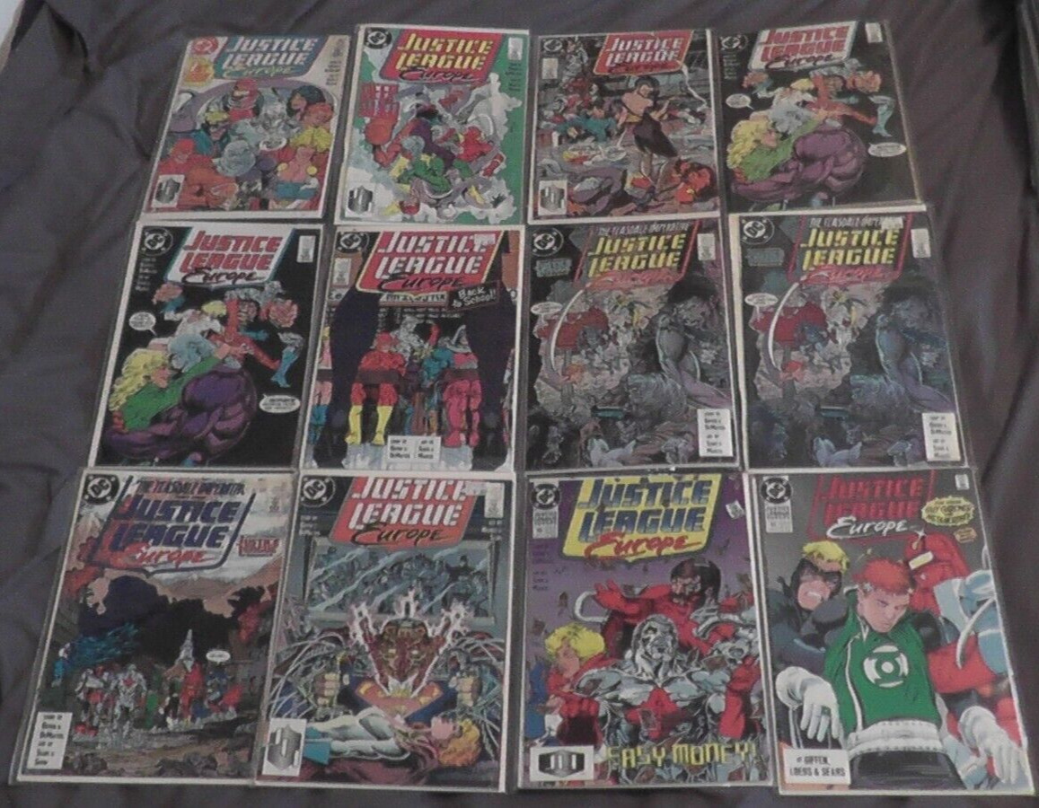 lot of 12 vintage justice league europe comics dc