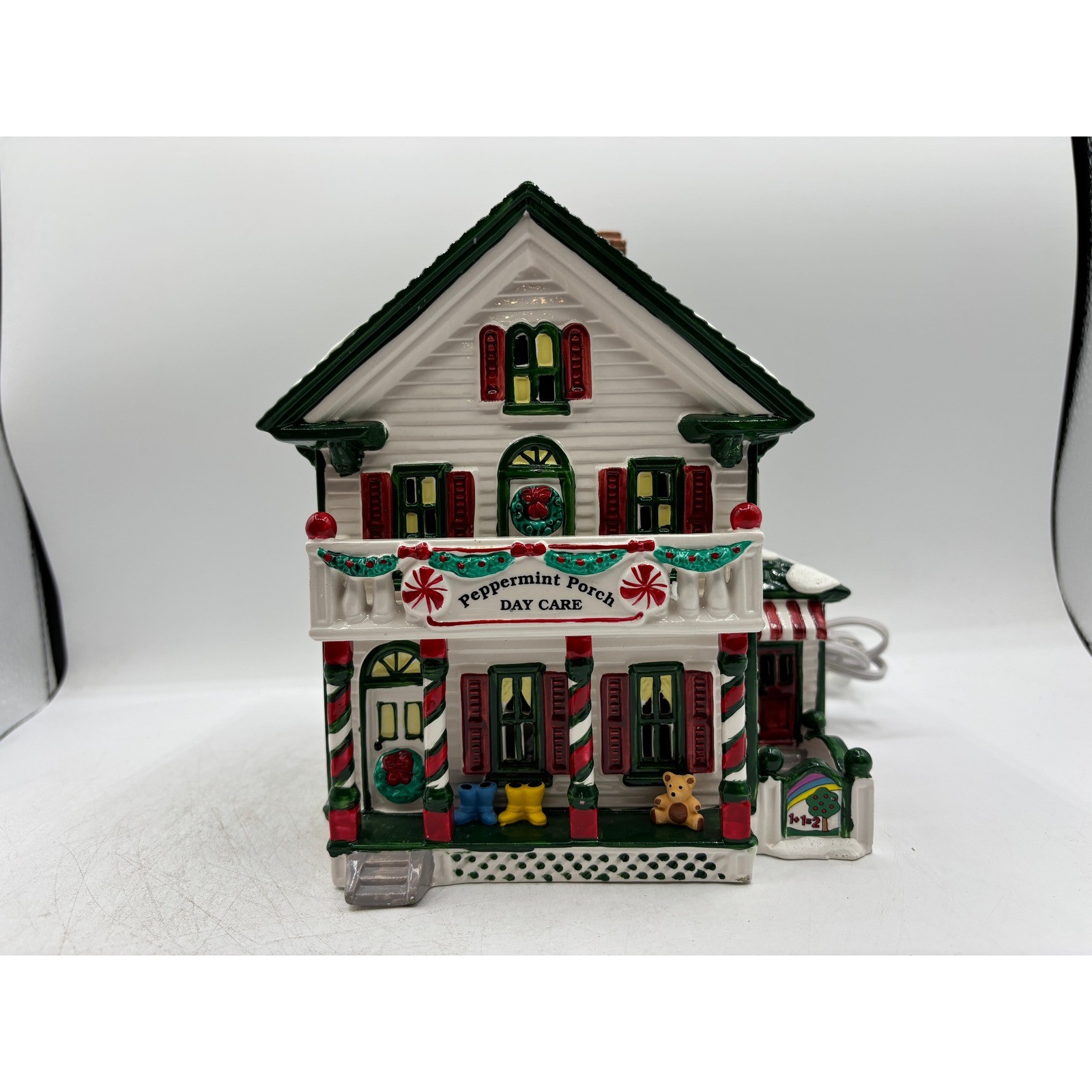 Department 56 1995 Vintage Original Snow Village Peppermint Porch Day Care 54852 Department 56 1995 Vintage Original Snow Village Peppermint Porch Day Care 54852
