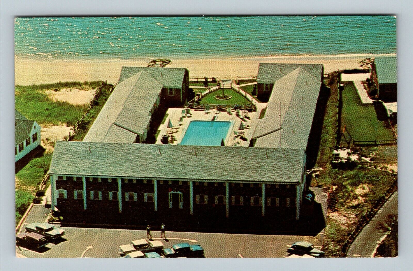 Dennis Port MA The Colony Beach Motel Mobil Massachusetts c1966 Vintage Postcard