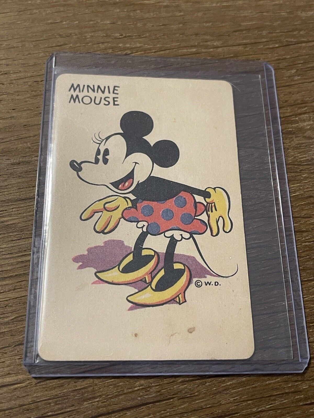 1935 WHITMAN WALT DISNEY PRODUCTIONS 🎥 MINNIE MOUSE CARD GAME PLAYING CARD