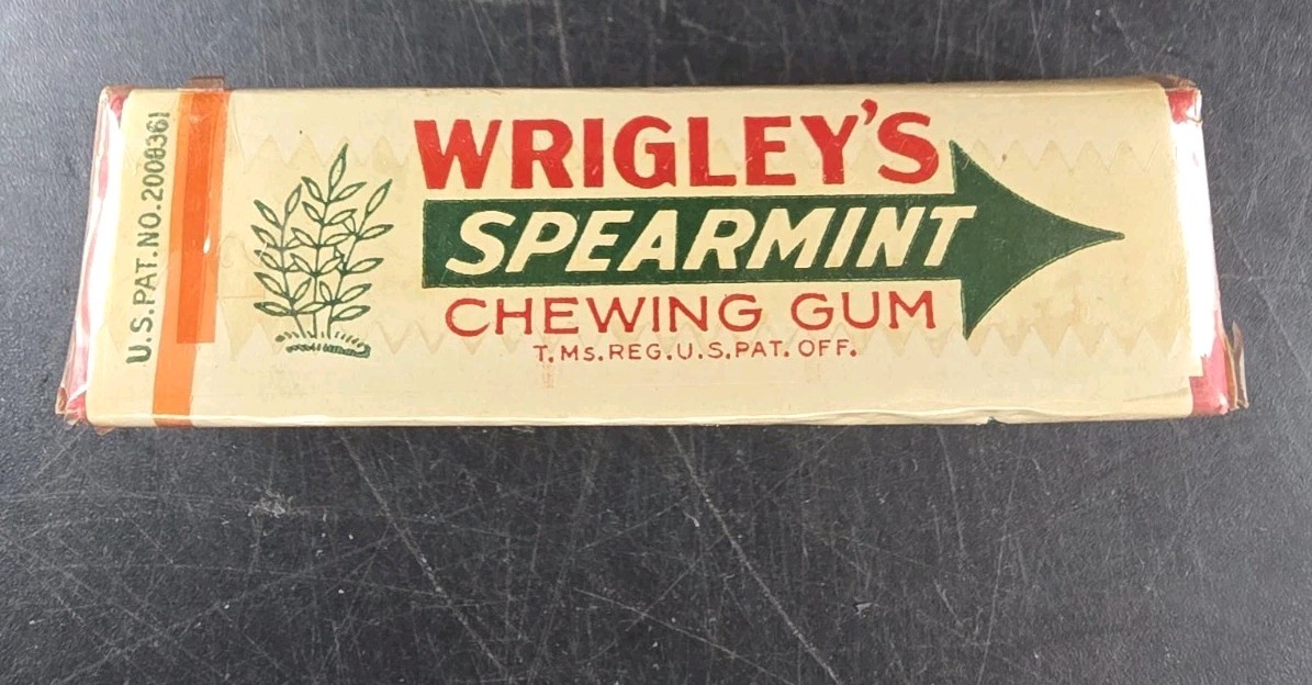 Rare Wrigleys 1930's chewing GUM PACK PACKAGE with wrapper