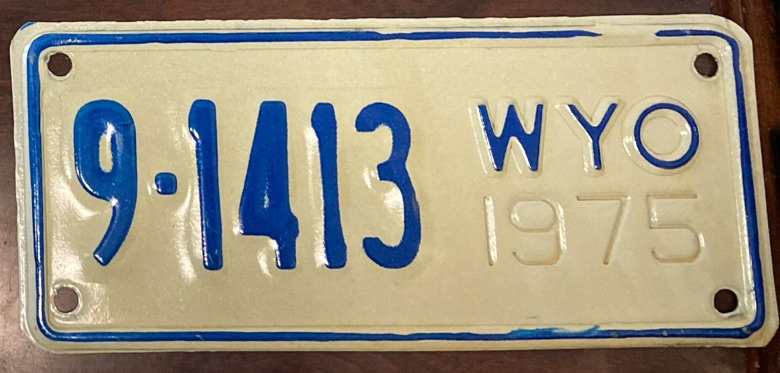 1975 Wyoming Motorcycle License Plate