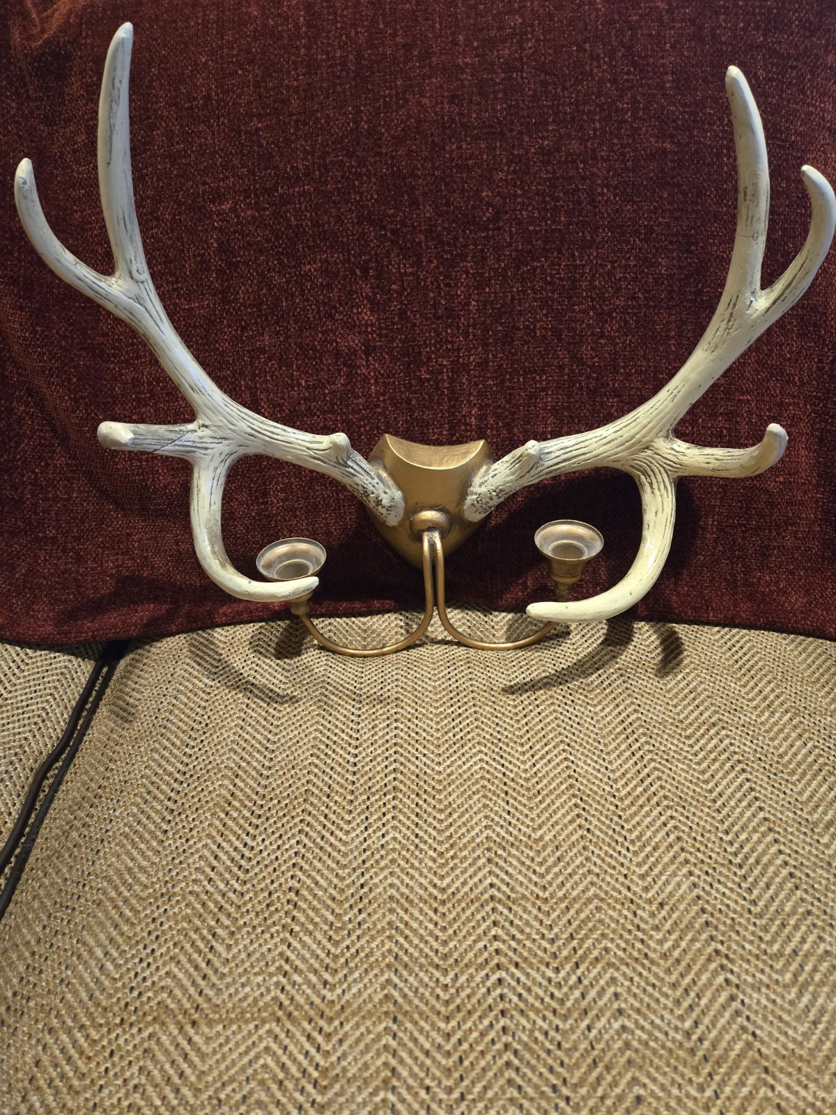 Vtg Ballard Design Retro Cast Resin Antler Wall Sconce Vtg Ballard Design Retro Cast Resin Antler Wall Sconce