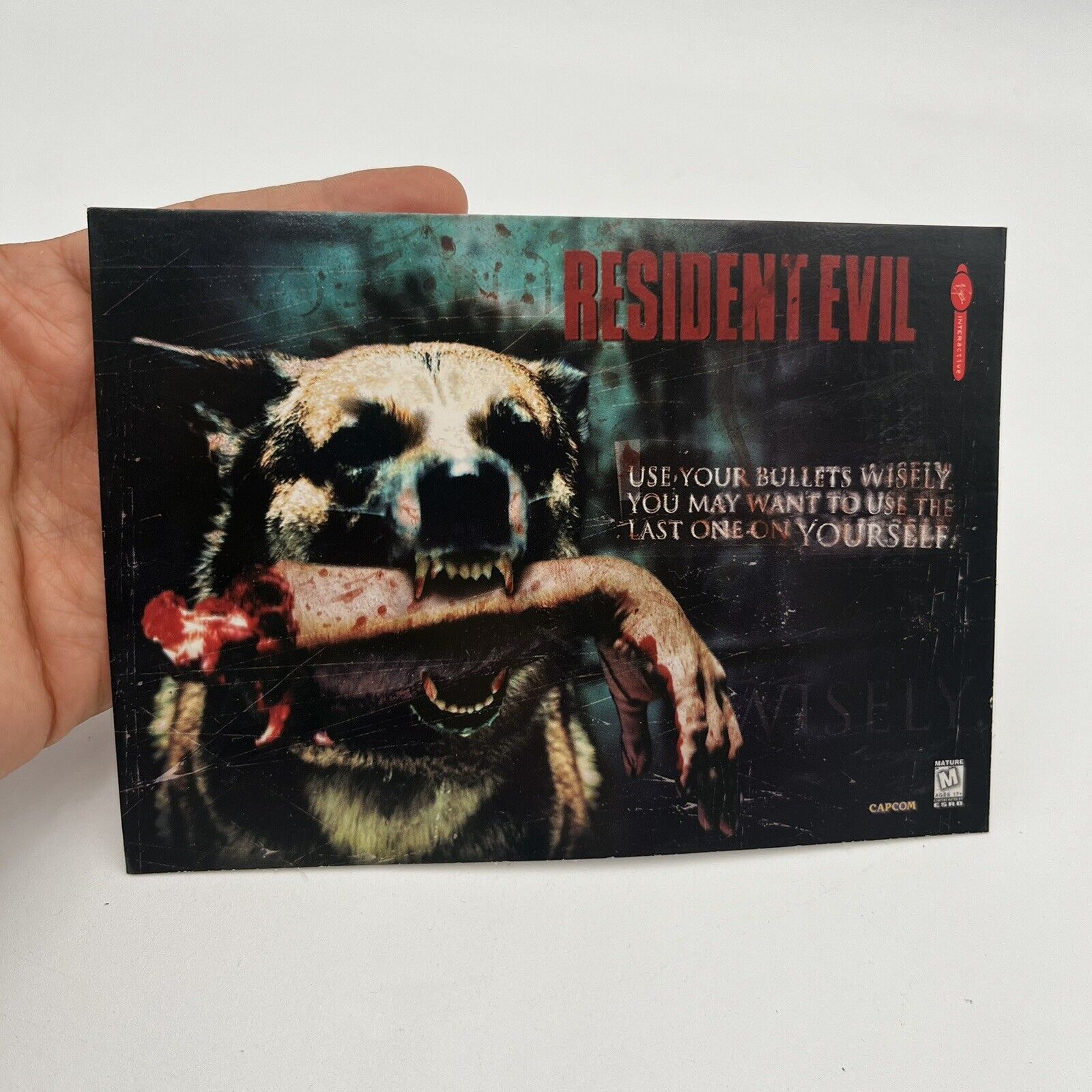Resident Evil 1 Postcard Vintage Ad Post For PC Release 1997 Capcom
