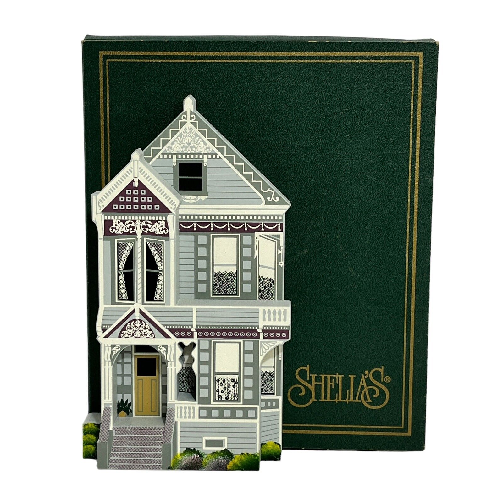 Shelia's Collectibles House Edwardian Green San Francisco 1995 With Box