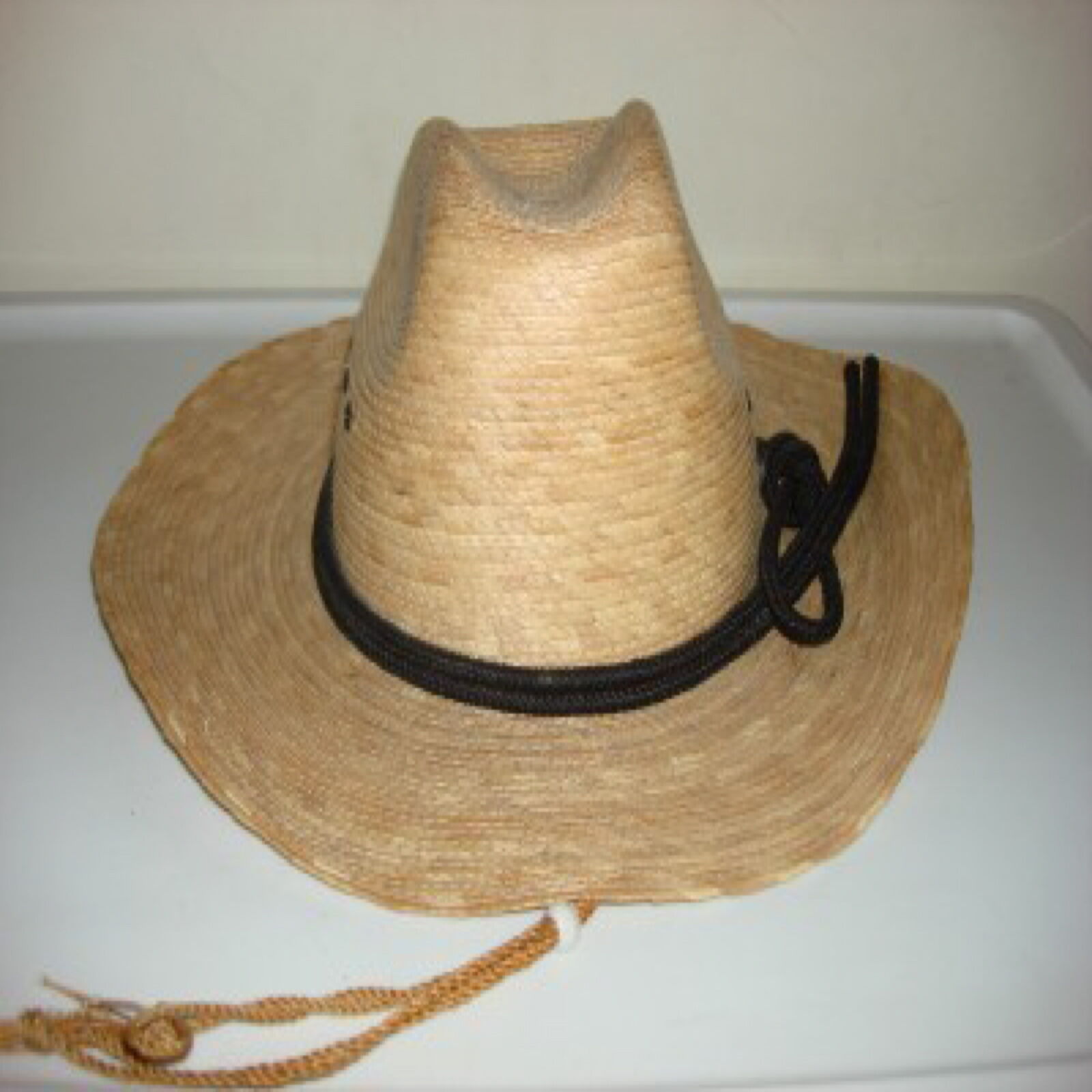 sahuayo mexico lined cowboy straw hat black rope
