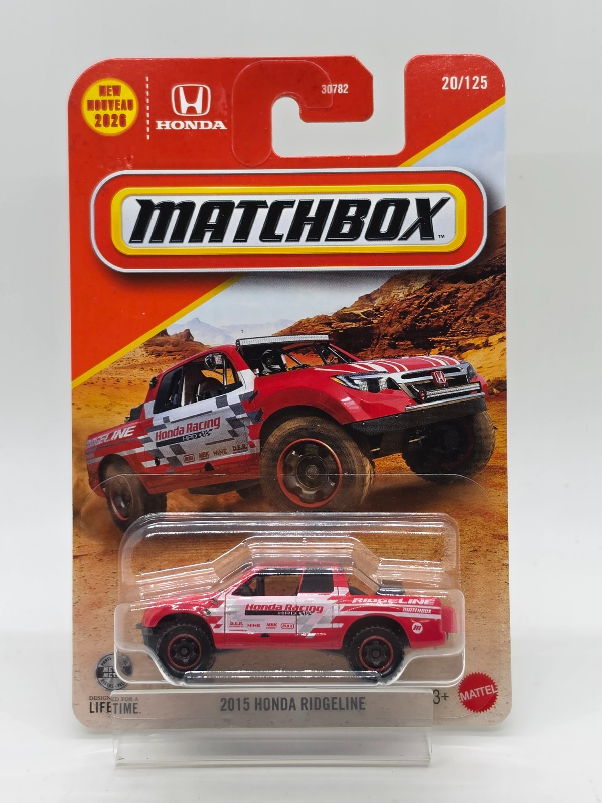 2026 Matchbox 2015 Honda Ridgeline Honda Racing Red #20/125