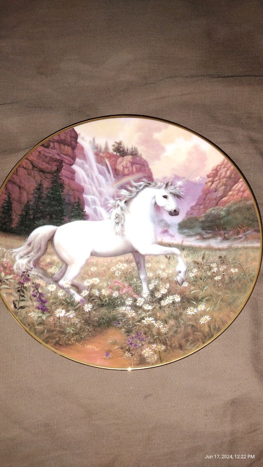 Collectors Edition Plate, The Rainbow Valley Of The Unicorn Limited Edition