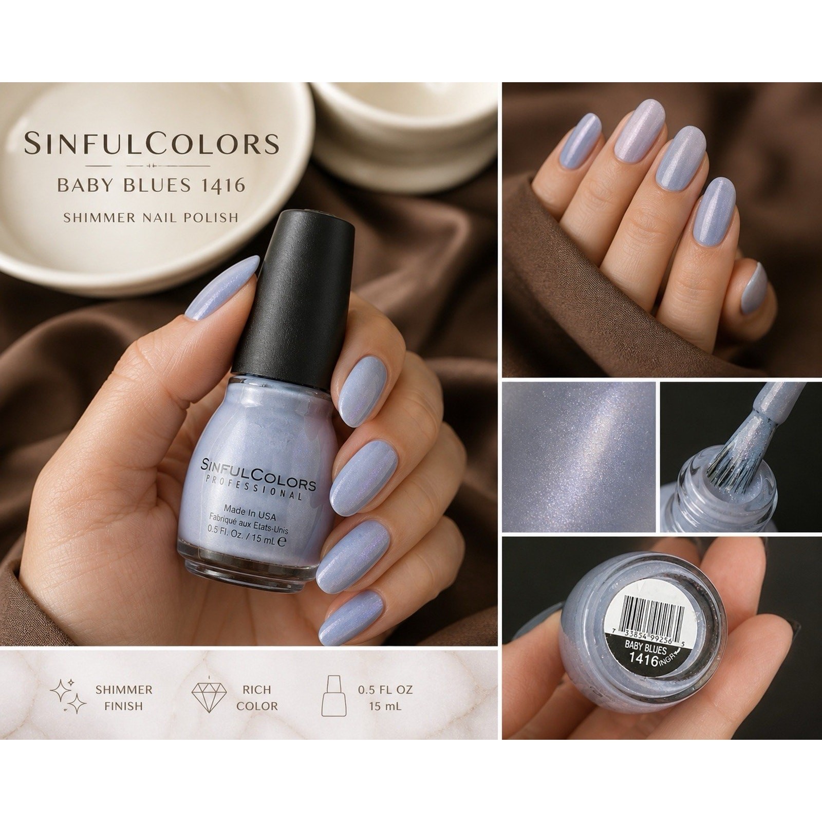 Sinful Colors Baby Blues 1416 Y2K Rare Sinful Colors Baby Blues 1416 Y2K Rare
