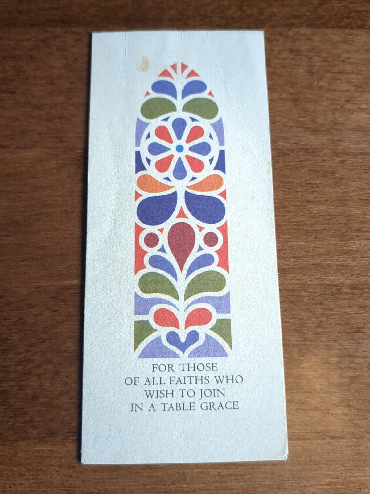 VINTAGE CONTINENTAL AIRLINES AIRPLANE PSALMS MEAL PRAYER CARD - COLLECTIBLES