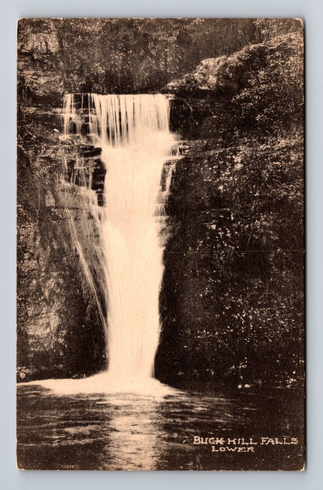 Buck Hill Falls PA-Pennsylvania, Scenic Lower Buck Hill Falls, Vintage Postcard