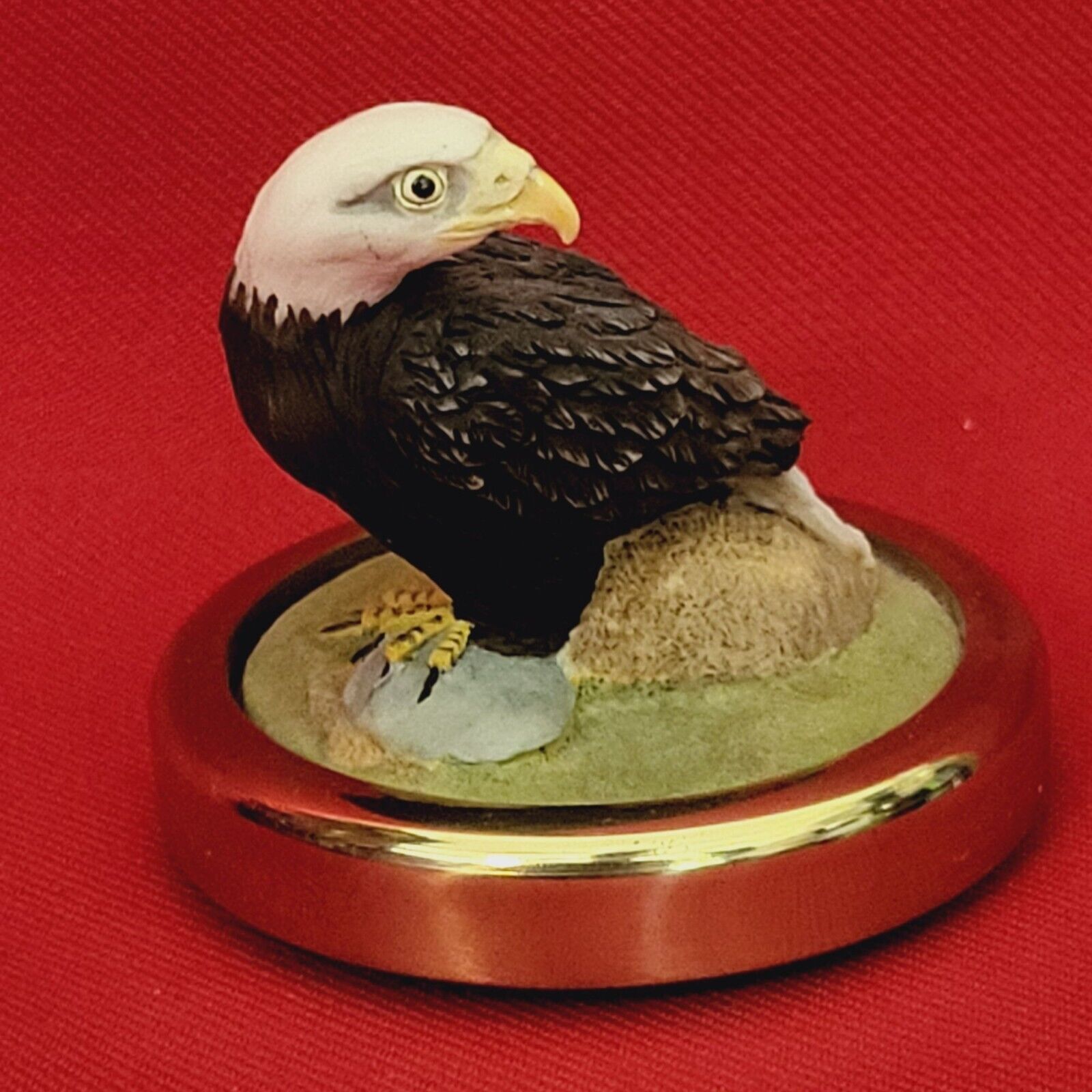 Vintage Stuart Houghton Solid Brass Eagle Figurine Hand Made In England