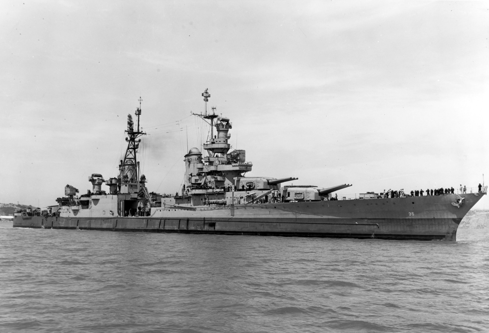 USS Indianapolis CA-35 Vintage 1945 Naval Warship Photo Reprint Wall Art USS Indianapolis CA-35 Vintage 1945 Naval Warship Photo Reprint Wall Art