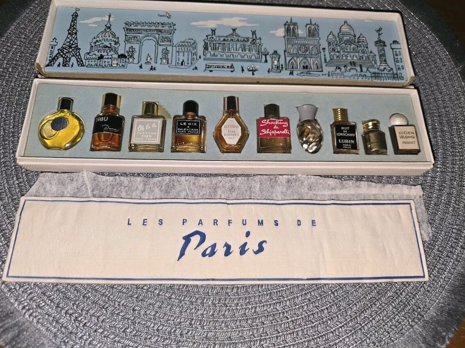 Vintage Les Meilleurs Parfums De Paris Boxed Set of 10 Mini Miniature Perfume