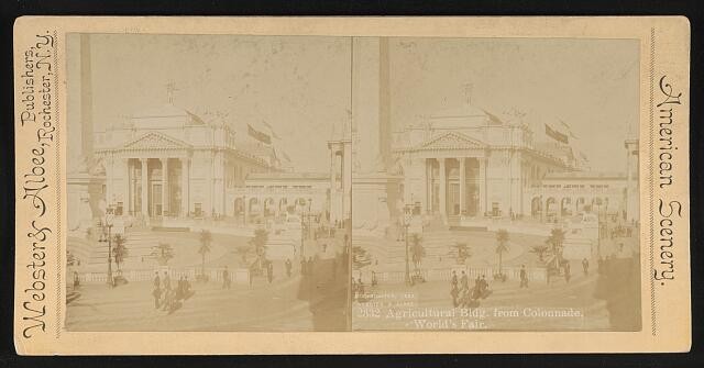 Agricultural Building St Louis MO 1904 World's Fair Colonnade Stereo View