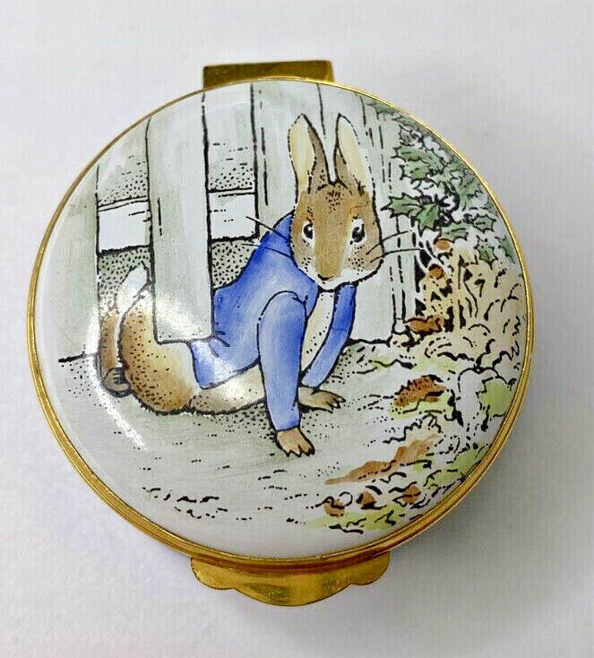 Vintage   Crummels box Beatrix Potter Peter Rabbit Trinket Enamels Box PB160/19
