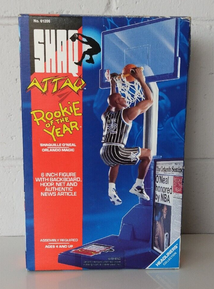 SHAQUILLE O'NEAL VINTAGE 1993 KENNER SHAQ ATTAQ ROOKIE OF THE YEAR ACTION FIGURE