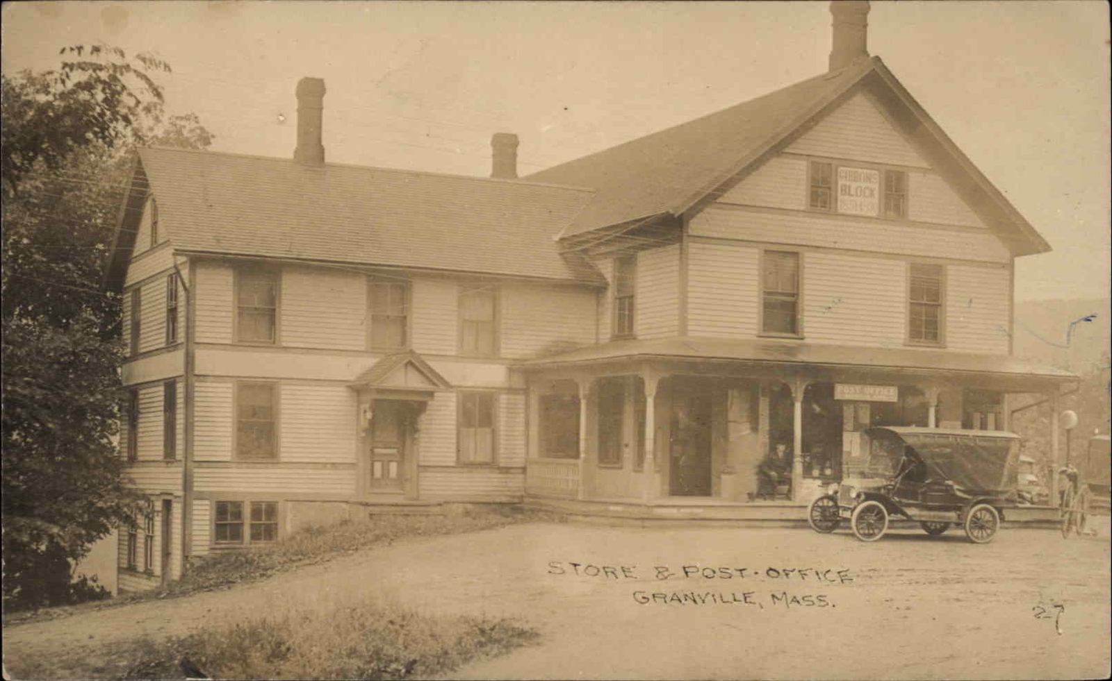Granville MA Store & Post Office c1915 Real Photo Postcard Granville MA Store & Post Office c1915 Real Photo Postcard